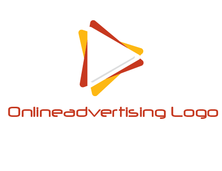 abstract play button logo