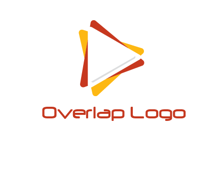 abstract play button logo