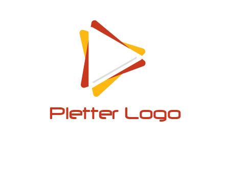 abstract play button logo
