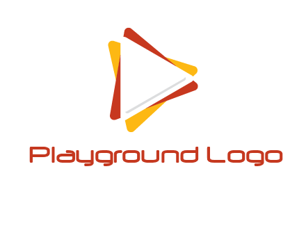 abstract play button logo