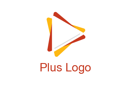 abstract play button logo