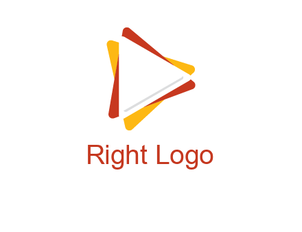 abstract play button logo
