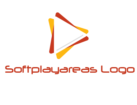 abstract play button logo