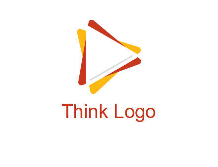 abstract play button logo