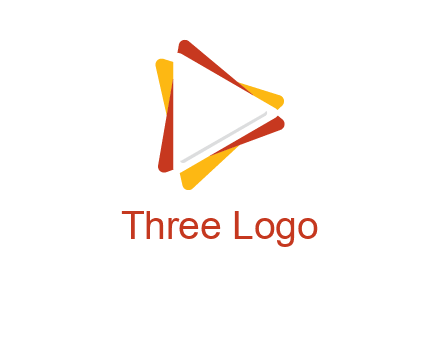 abstract play button logo
