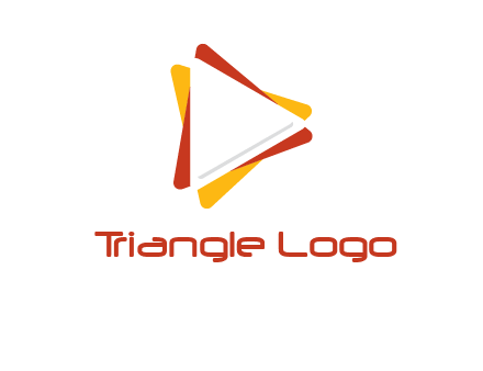abstract play button logo