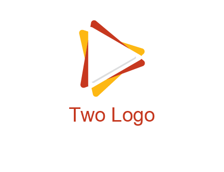abstract play button logo