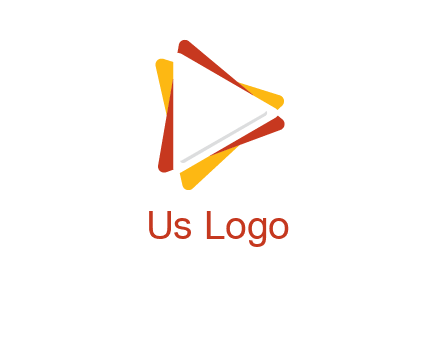 abstract play button logo