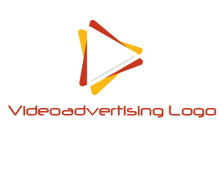 abstract play button logo