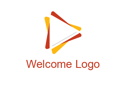 abstract play button logo
