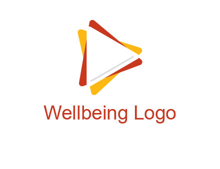 abstract play button logo