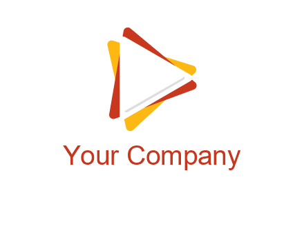 abstract play button logo