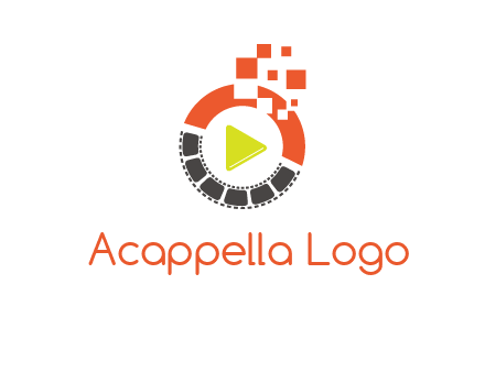 play button inside digital film reel logo