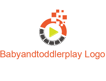 play button inside digital film reel logo