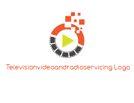 play button inside digital film reel logo