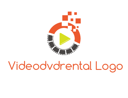 play button inside digital film reel logo