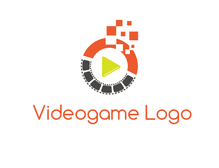 play button inside digital film reel logo