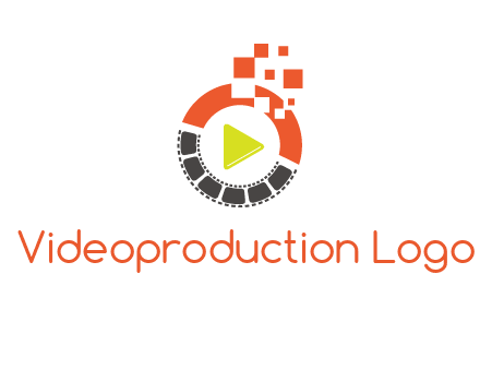 play button inside digital film reel logo