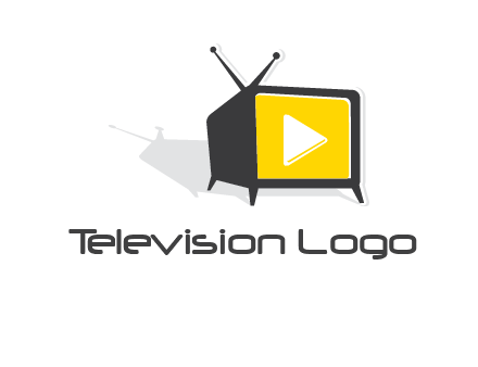 play button inside TV logo