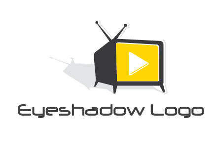 play button inside TV logo