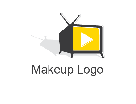 play button inside TV logo