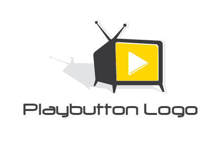 play button inside TV logo