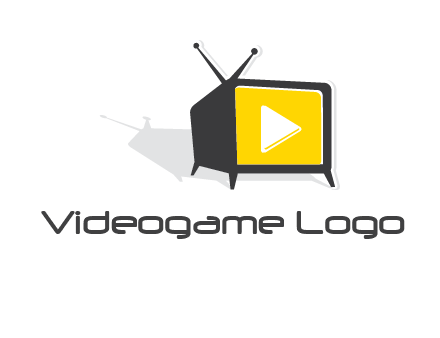 play button inside TV logo