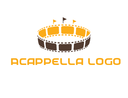 film reel incorporated with stadium logo