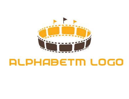 film reel incorporated with stadium logo