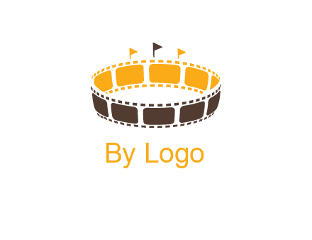 film reel incorporated with stadium logo