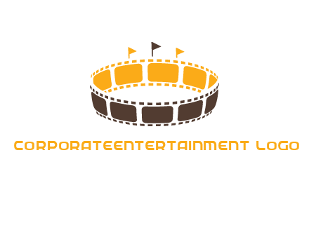 film reel incorporated with stadium logo