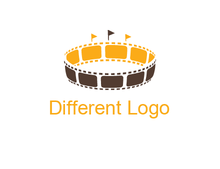 film reel incorporated with stadium logo