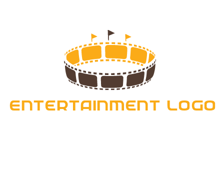 film reel incorporated with stadium logo