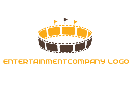 film reel incorporated with stadium logo