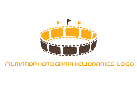 film reel incorporated with stadium logo