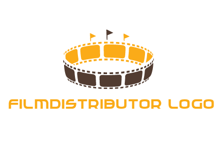 film reel incorporated with stadium logo