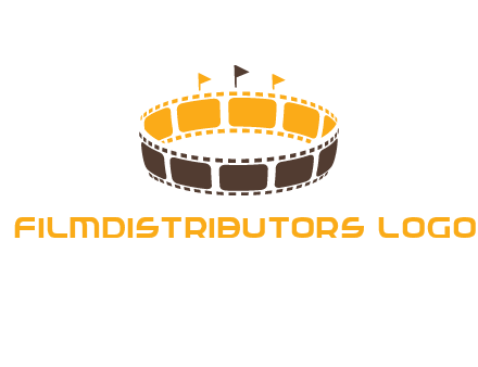 film reel incorporated with stadium logo