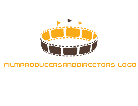 film reel incorporated with stadium logo