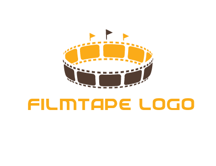 film reel incorporated with stadium logo