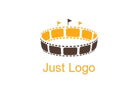 film reel incorporated with stadium logo