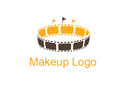 film reel incorporated with stadium logo