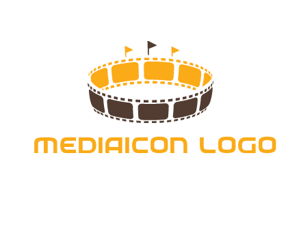 film reel incorporated with stadium logo