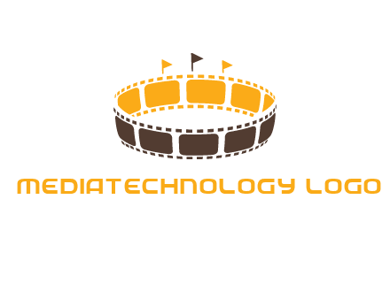 film reel incorporated with stadium logo
