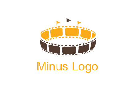 film reel incorporated with stadium logo