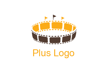 film reel incorporated with stadium logo
