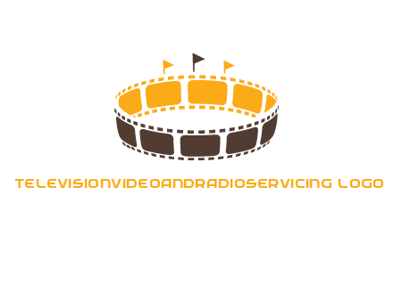 film reel incorporated with stadium logo