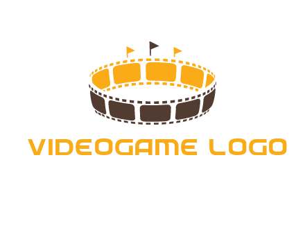 film reel incorporated with stadium logo
