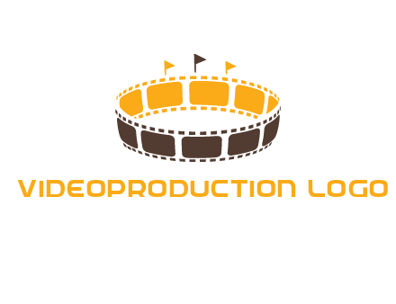 film reel incorporated with stadium logo
