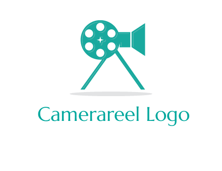 film reel incorporated with camera logo