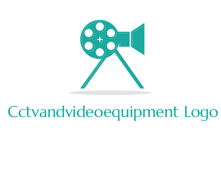 film reel incorporated with camera logo
